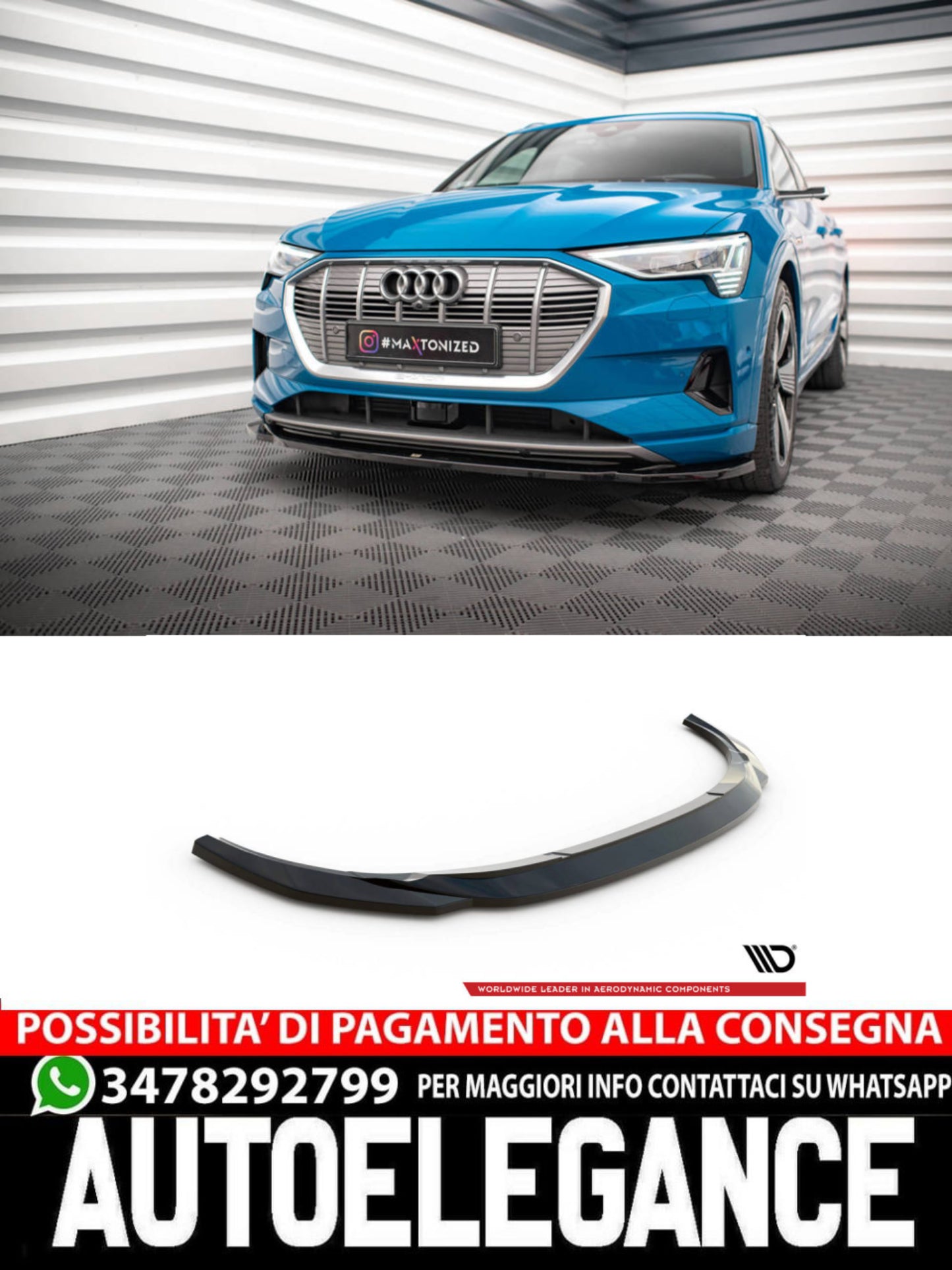 SPLITTER ANTERIORE adatto per V.1 AUDI E-TRON   (2018-2022)