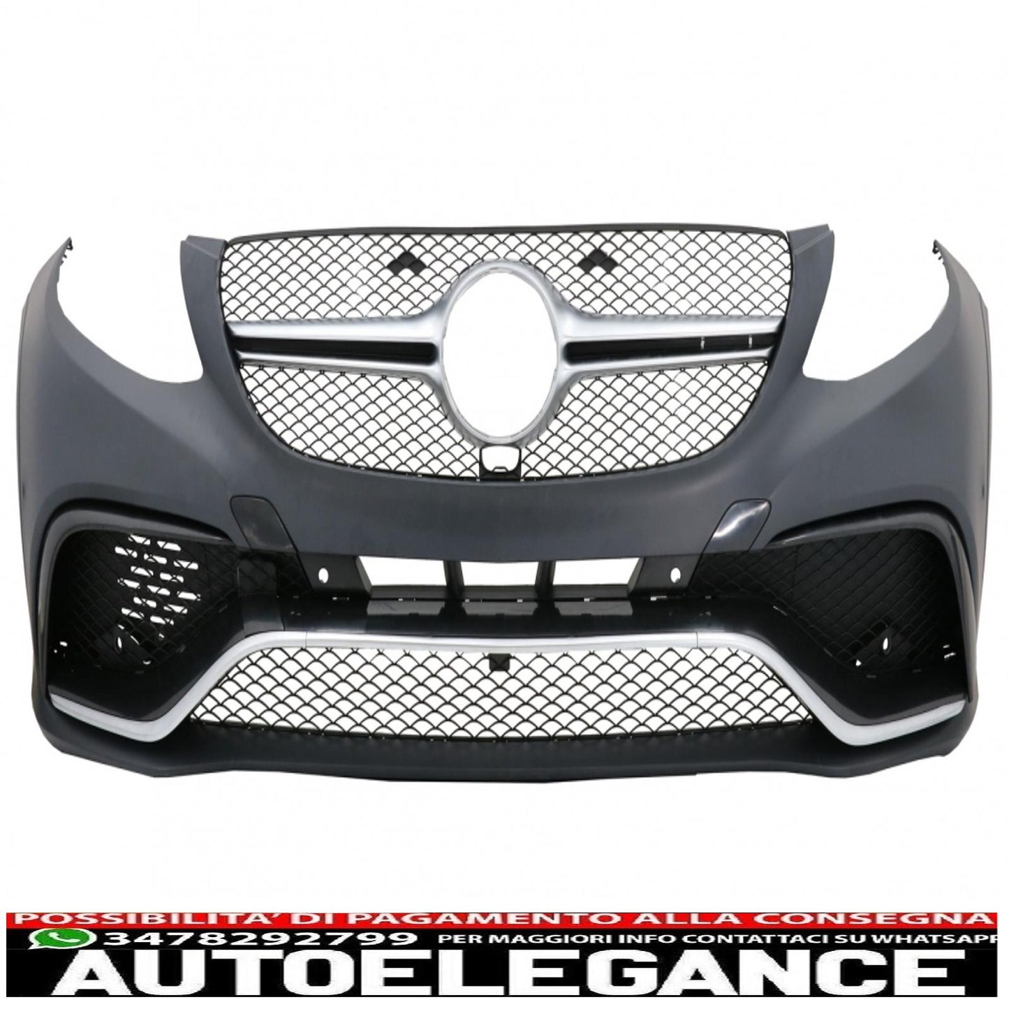 complete body kit suitable for mercedes gle w166 suv (2015-2018) black chrome