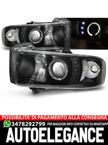 FARI ADATTI PER DODGE RAM 94-01 ANGEL EYES NERO