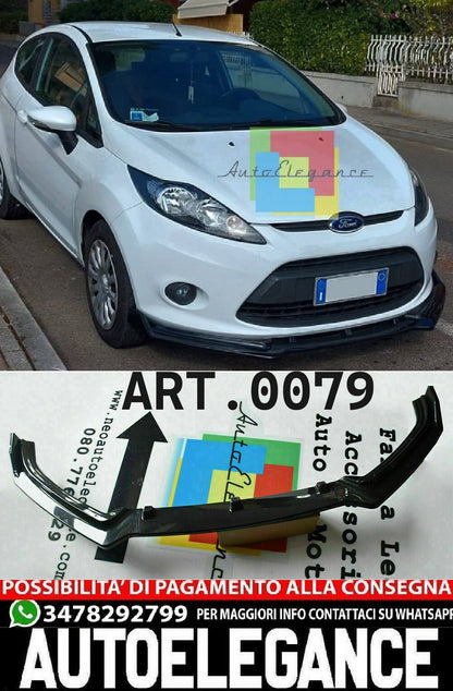 SPLITTER SOTTO PARAURTI ANTERIORE FORD FIESTA MK7 2012-2017 ABS NERO