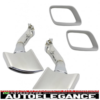 Exhaust muffler tips suitable for bmw x6 e71 (2008-2014) v8 design