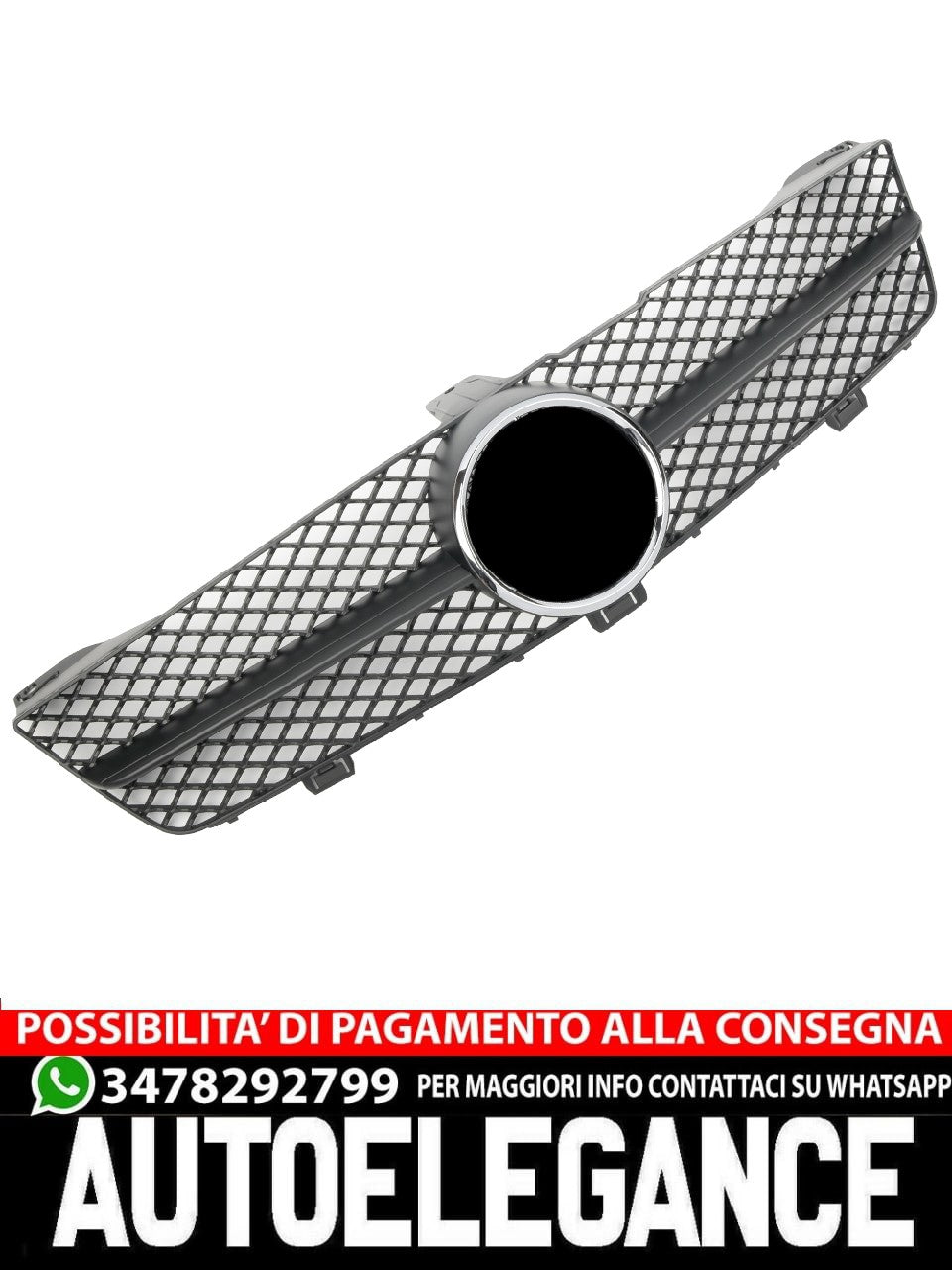 Griglia sportiva per Mercedes W219 CLS 2008-2010 nero opaco AMG LOOK