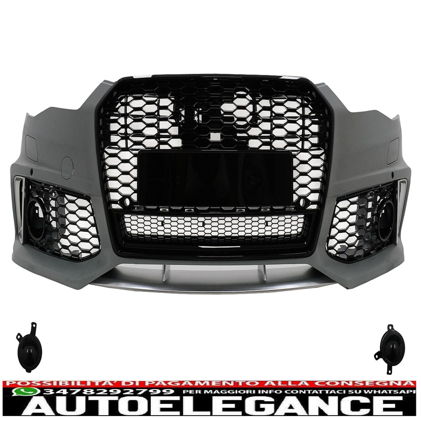 Paraurti anteriore Audi A6 C7 4G Facelift 2015-2018 RS6 Look Griglia SRA