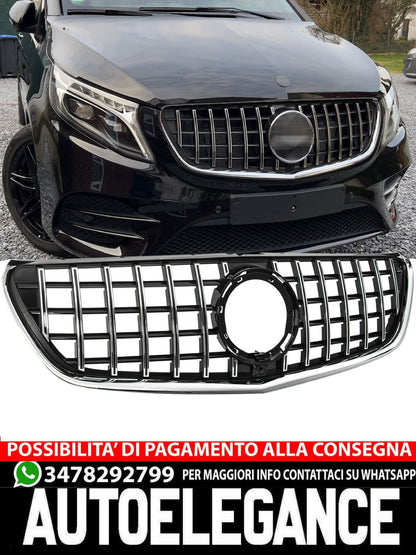 Griglia GT Panamericana adatta per Mercedes Classe V W447 dal 2019 argento nero