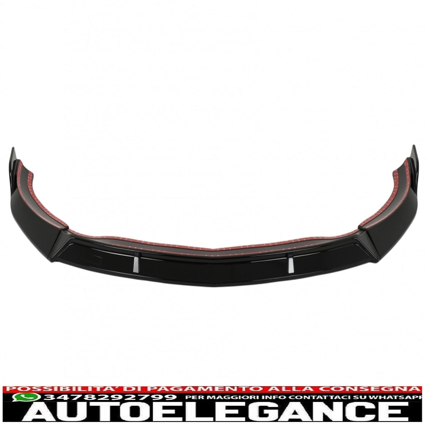 Front bumper spoiler lip suitable for mercedes cla45 c117 x117 (2013-2016) glossy black 