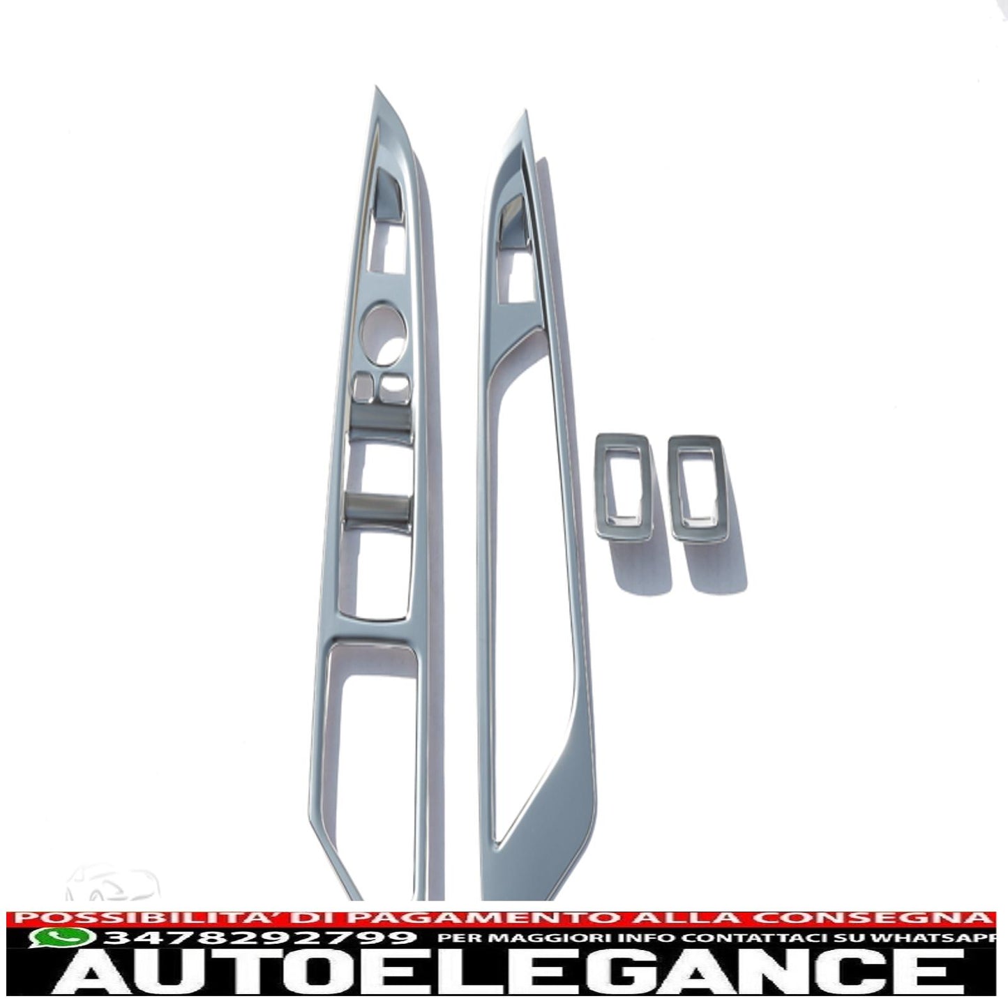 Chrome frame door window lifter trim for BMW