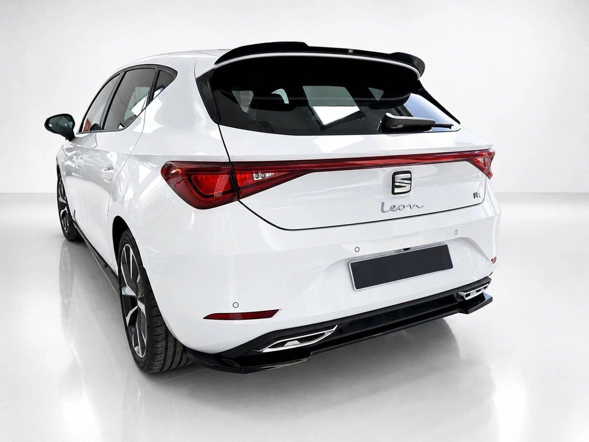 👉SPLITTER POSTERIORE ADATTO PER SEAT LEON MK4 FR 2020+ NERO LUCIDO👈
