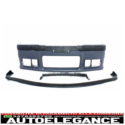 paraurti anteriore con minigonne laterali adatto per bmw serie 3 e36 (1992-1998) design m3