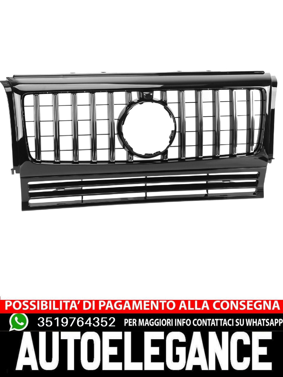 Griglia GT Panamericana adatta per Mercedes Classe G W463 anteriore 12 argento