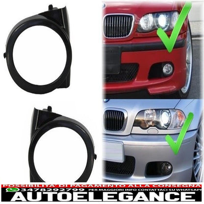 Coprifanetti Portafendinebbia per BMW 3 E46 1998-2005 M3 M-Technik M-Sport Design-mostra il titolo originaleTesto originaleFog Lights Holder Covers for BMW 3 E46 1998-2005 M3 M-Technik M-Sport Design
