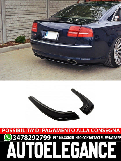 SPLITTER LATERALI POSTERIORI ADATTO COMPATIBILE PER AUDI A8 W12 D3 (2004-2009)