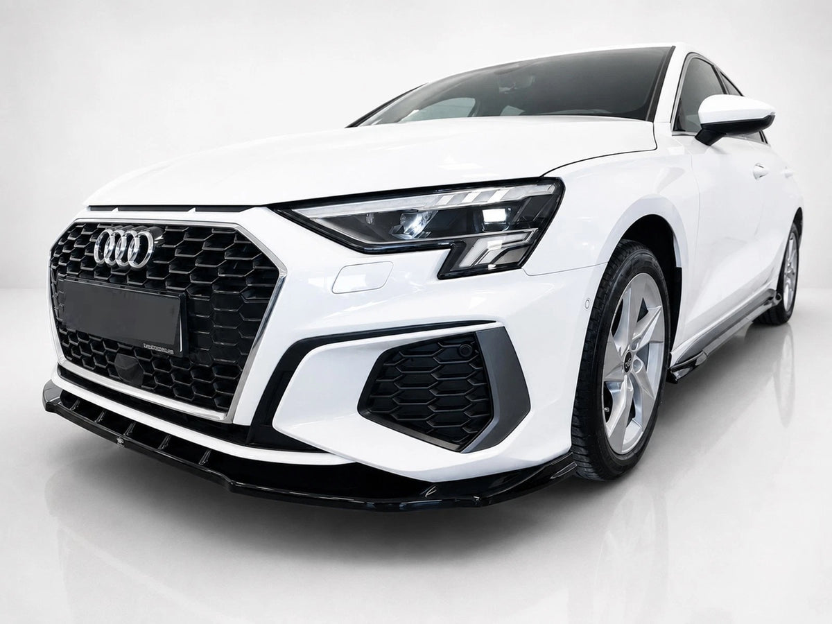 👉Gonne laterali estensioni per Audi S3/A3 S-Line 8Y (2020-) ABS nero lucido👈