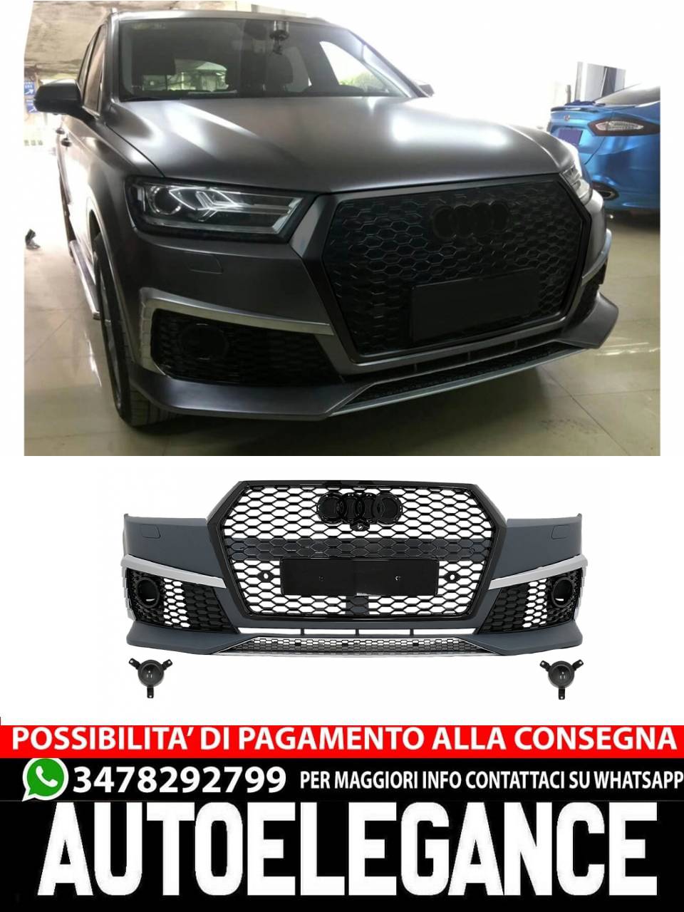Front bumper suitable for Audi Q7 4M SUV (2015-2019) RS Design 