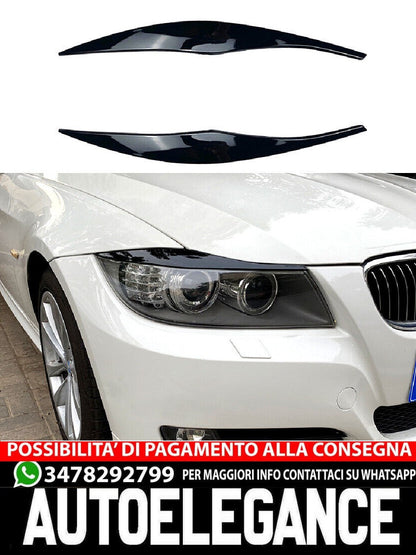 Per BMW Serie 3 E90 E91 2005-2012 pannelli fari cattivo aspetto nero lucido