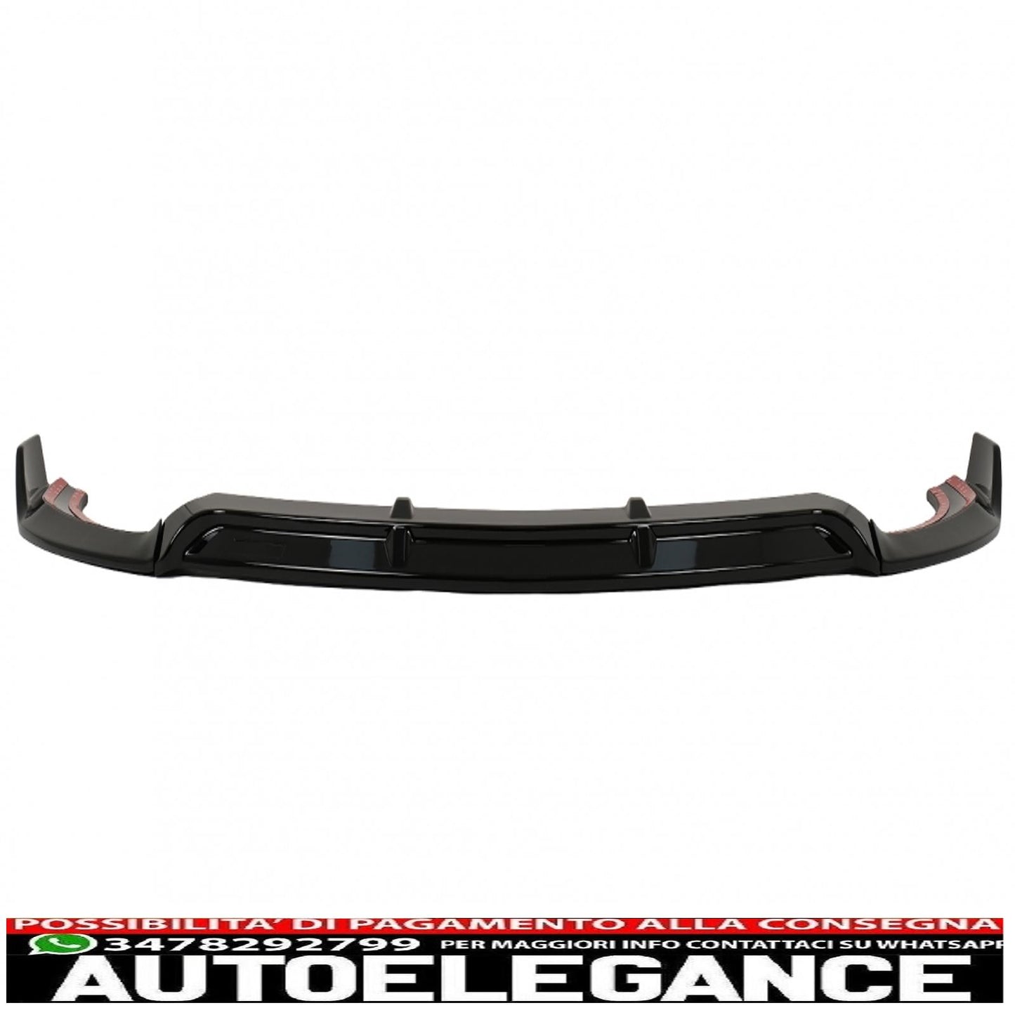 Front bumper lip suitable for mercedes e class w213 s213 c238 a238 (2016-2019) sport look piano black