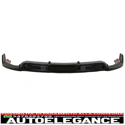 Front bumper lip suitable for mercedes e class w213 s213 c238 a238 (2016-2019) sport look piano black