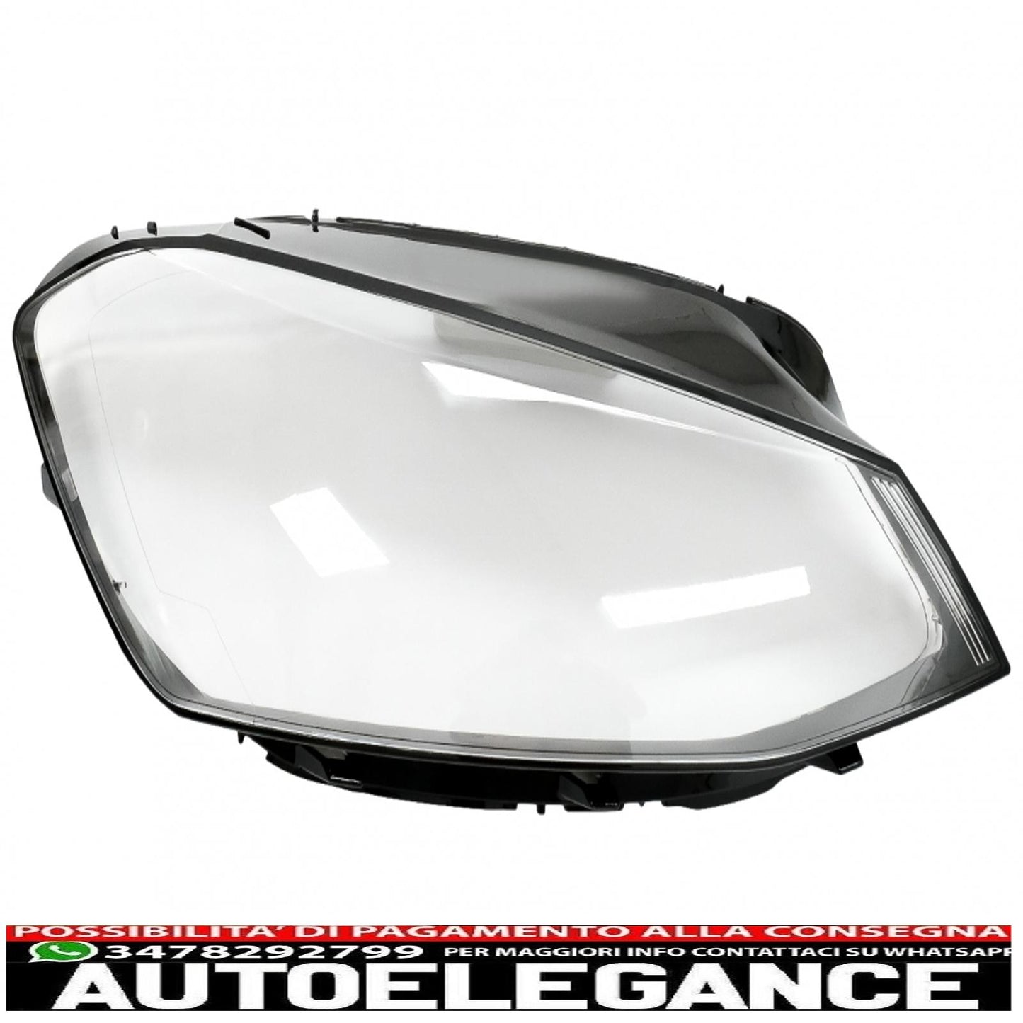 Occhiali per lenti fari adatti per vw golf 7 vii (2013-2017) trasparenti