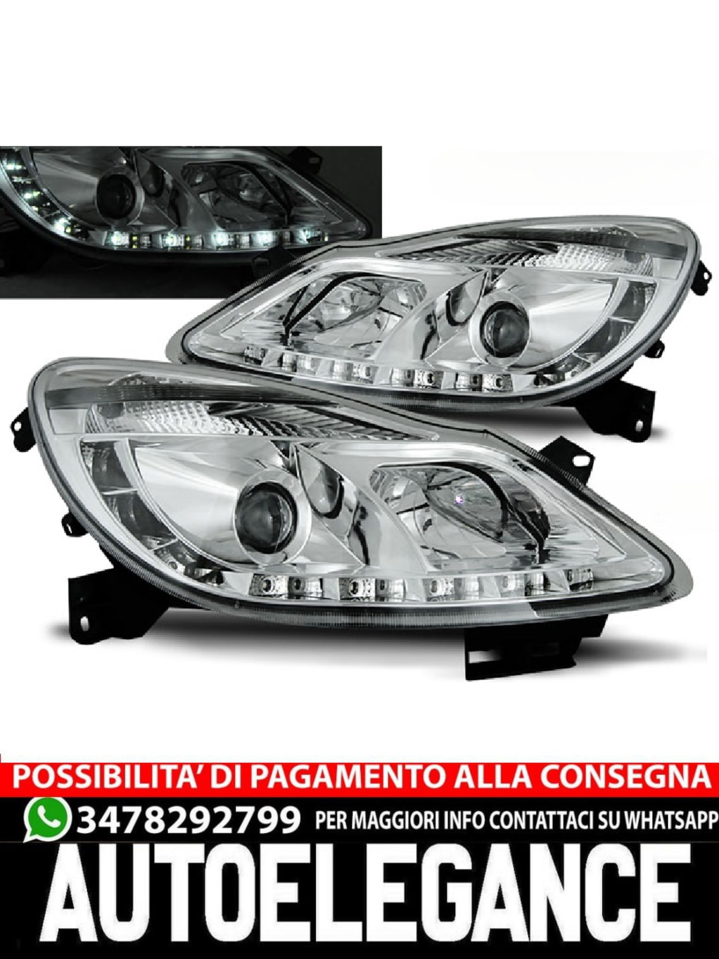 OPEL CORSA D 04.06-11 LUCE DIURNA CROMO