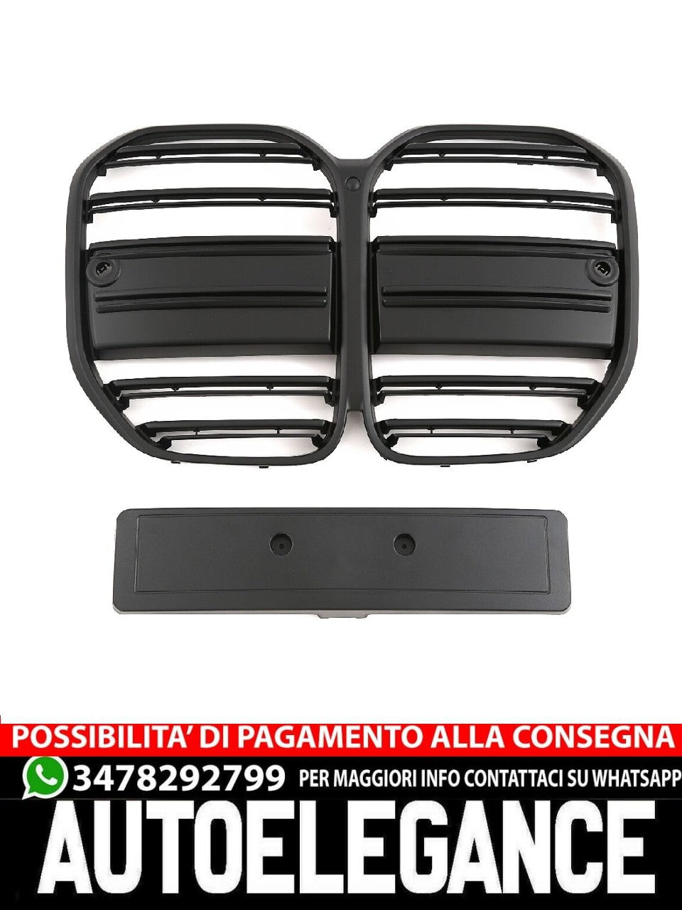 ADATTA PER BMW SERIE 4 G22 G23 GRIGLIA SPORTIVA NERO OPACO