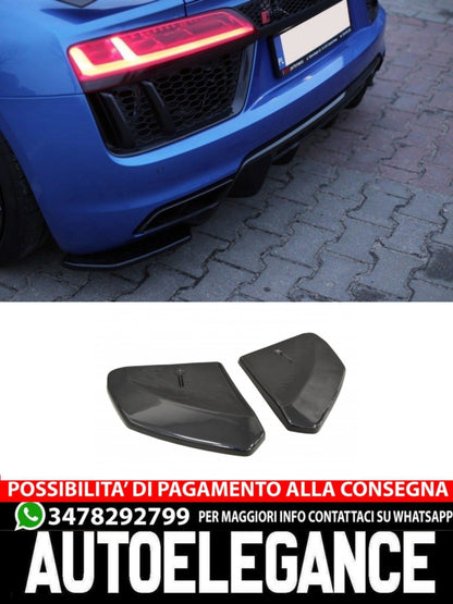 SPLITTER LATERALI POSTERIORI COMPATIBILI PER AUDI R8 MK.2  (2015-2018)