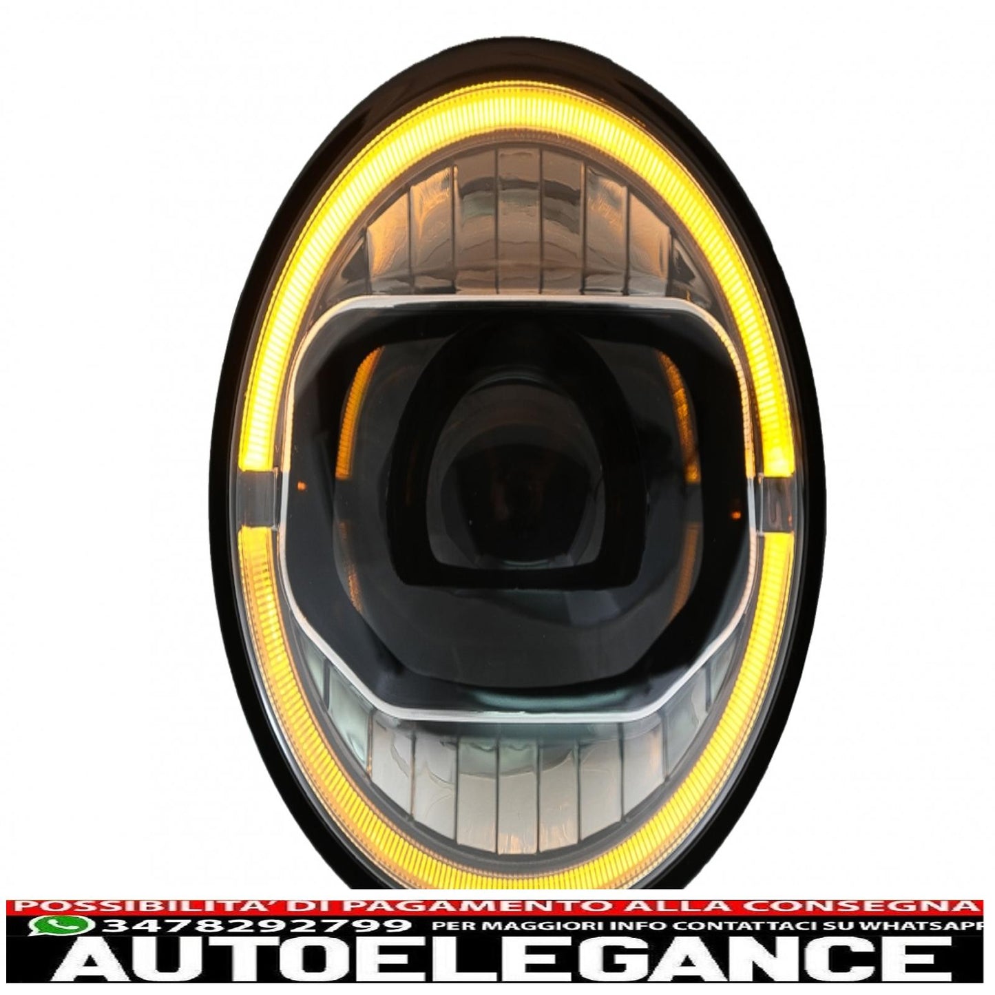 7 Inch Cree LED Headlights Drl Angel Eye Amber Fit For Jeep Wrangler JK (2007-2017) Conversion To 2018+ Model