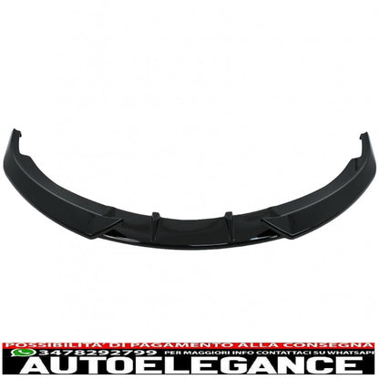 Front bumper additional spoiler suitable for BMW 3 Series E92 E93 (2006-2009) Coupe Cabrio Piano Black 