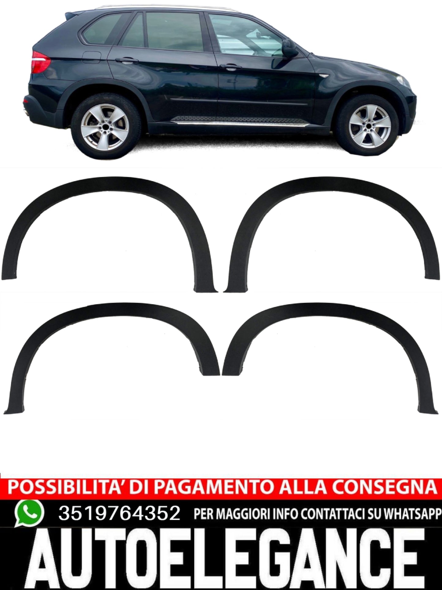 Set parafanghi passaruota adatto per BMW X5 E70 06-13