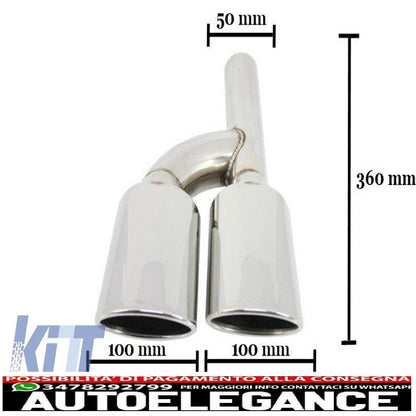 Exhaust muffler tips suitable for mercedes c class e class cls sl slk e63 c63 design 