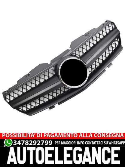 Griglia sportiva per Mercedes R230 SL 2001-2006 nero opaco AMG LOOK