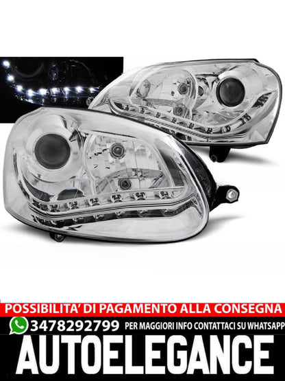 FARI ALLO XENO CROMATI ADATTI COMPATIBILI per VW GOLF 5