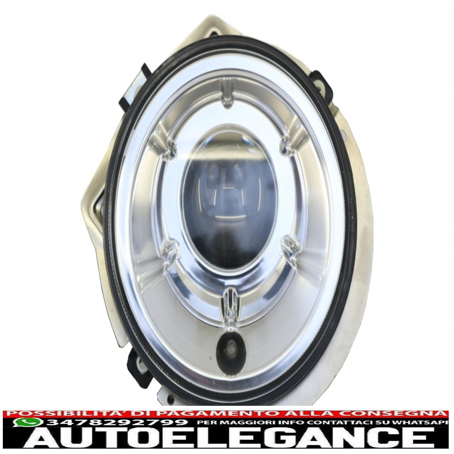 fari anteriori cromati adatti per mercedes classe g w463 (1989-2012) look bi-xeno