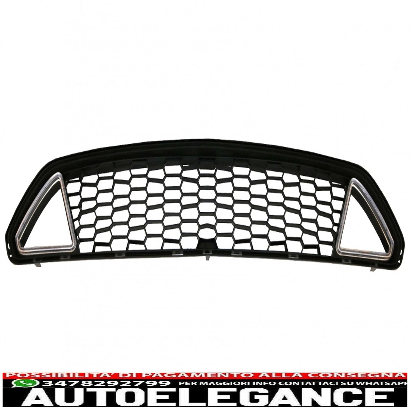 griglia anteriore con luci diurne a led adatta per ford mustang mk6 vi sesta generazione (2015-2017) design rtr