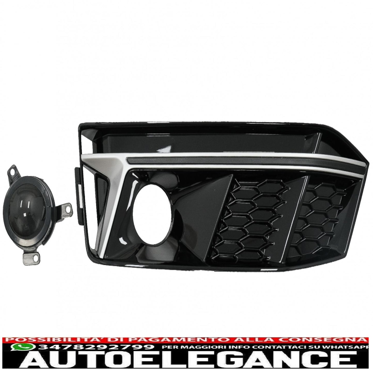 lower grill bumper covers ACC side grills suitable for audi a4 b9 s-line sedan avant (2016-2018) rs4 design silver edition 
