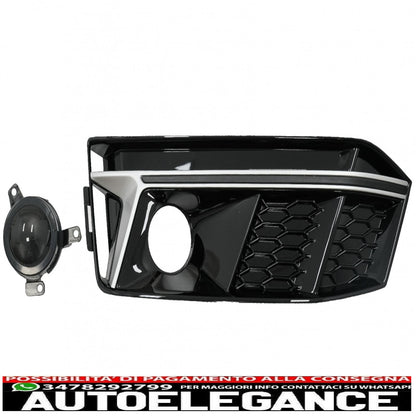 lower grill bumper covers ACC side grills suitable for audi a4 b9 s-line sedan avant (2016-2018) rs4 design silver edition 