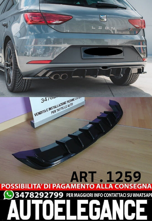 DIFFUSER SUITABLE FOR SEAT LEON 5F LIFT 2017-2020 FR GLOSSY BLACK