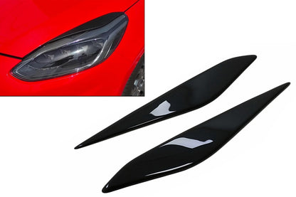 Set Fari Sopracciglia per Ford Fiesta Mk8 2017-2021 Nero Lucido-mostra il titolo originaleTesto originale Sopracciglia fari per Ford Fiesta Mk8 2017-2021 Set nero lucido