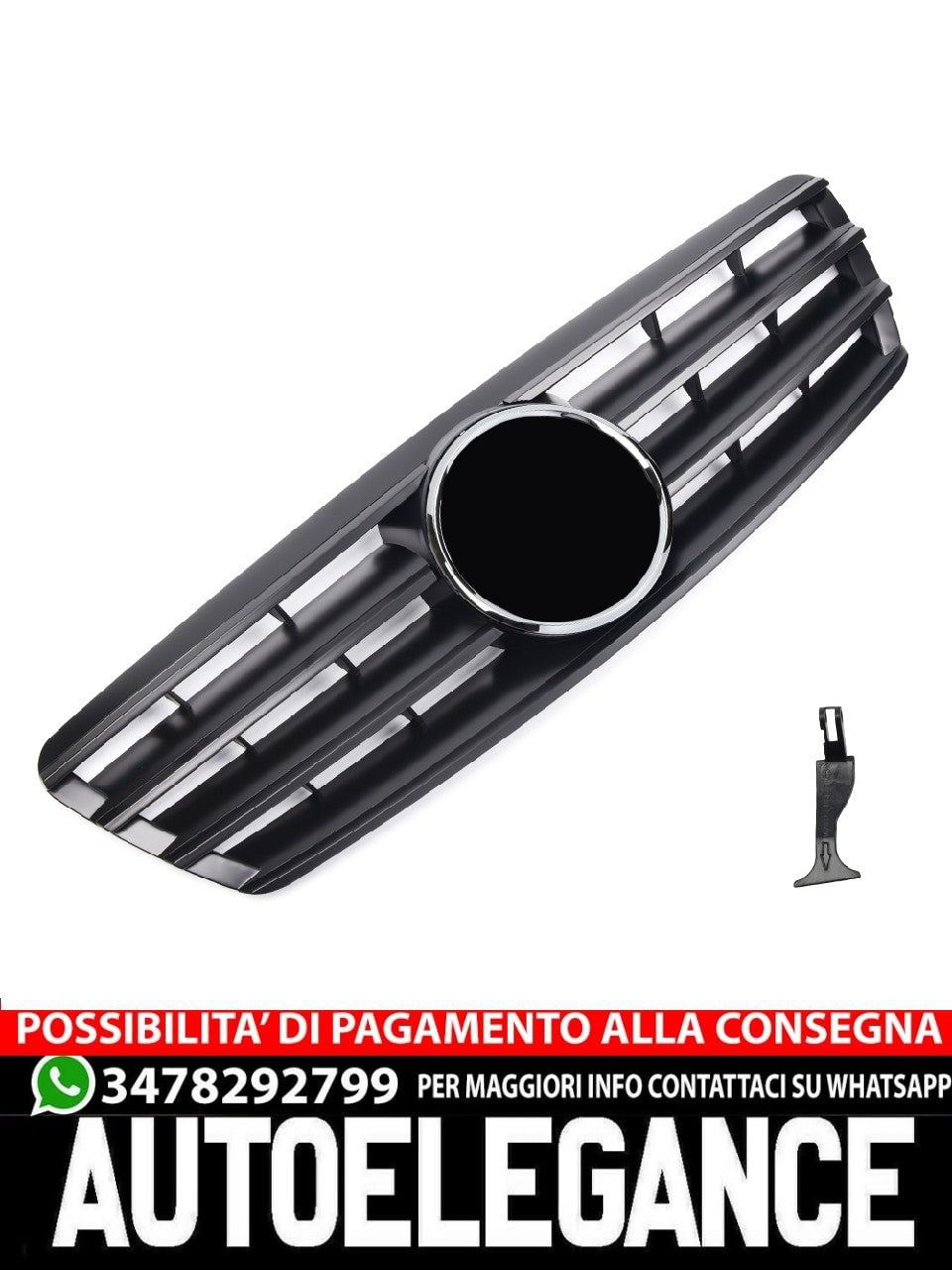 Griglia sportiva per Mercedes W203 S203 CL Nero Opaco AMG