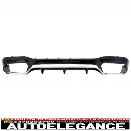 diffusore d'aria per paraurti posteriore con terminali di scarico edizione cromata adatto per mercedes classe e w213 amg line (2016-2019) design e63