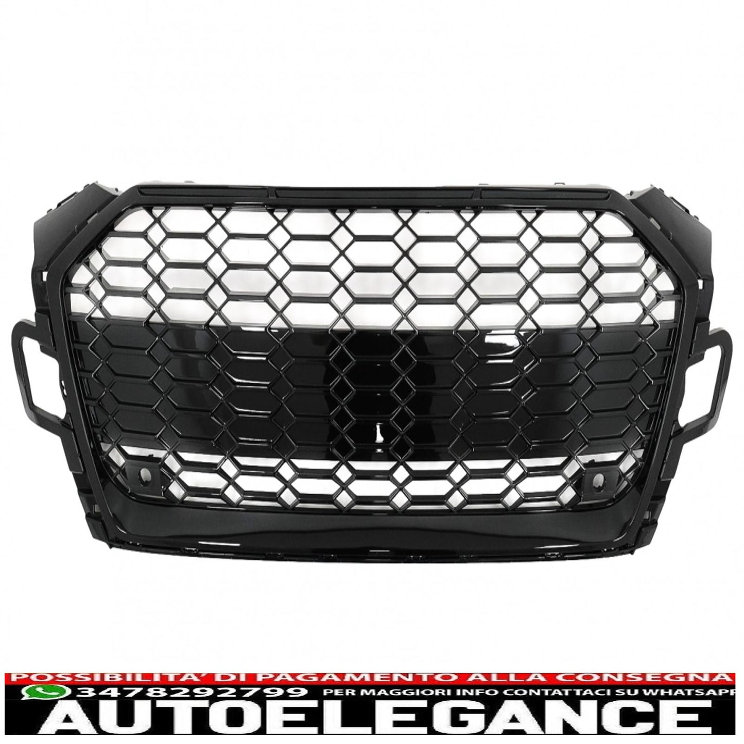 front grille suitable for audi a5 f5 facelift (2019 onwards) racing look piano black 