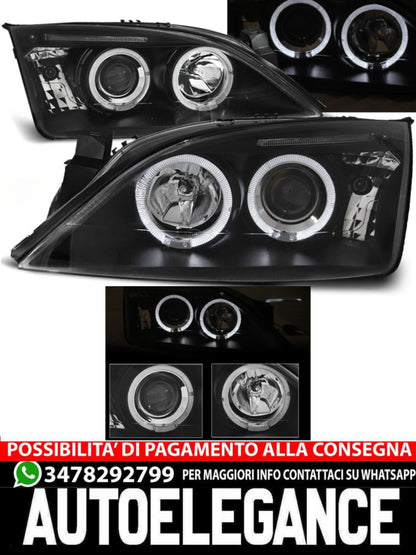 HEADLIGHTS SUITABLE FOR FORD MONDEO 09.00-05.07 ANGEL EYES BLACK 