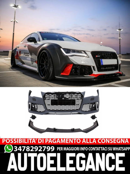 Paraurti anteriore con spoiler adatto per Audi A7 4G Pre-Facelift (2010-2014)