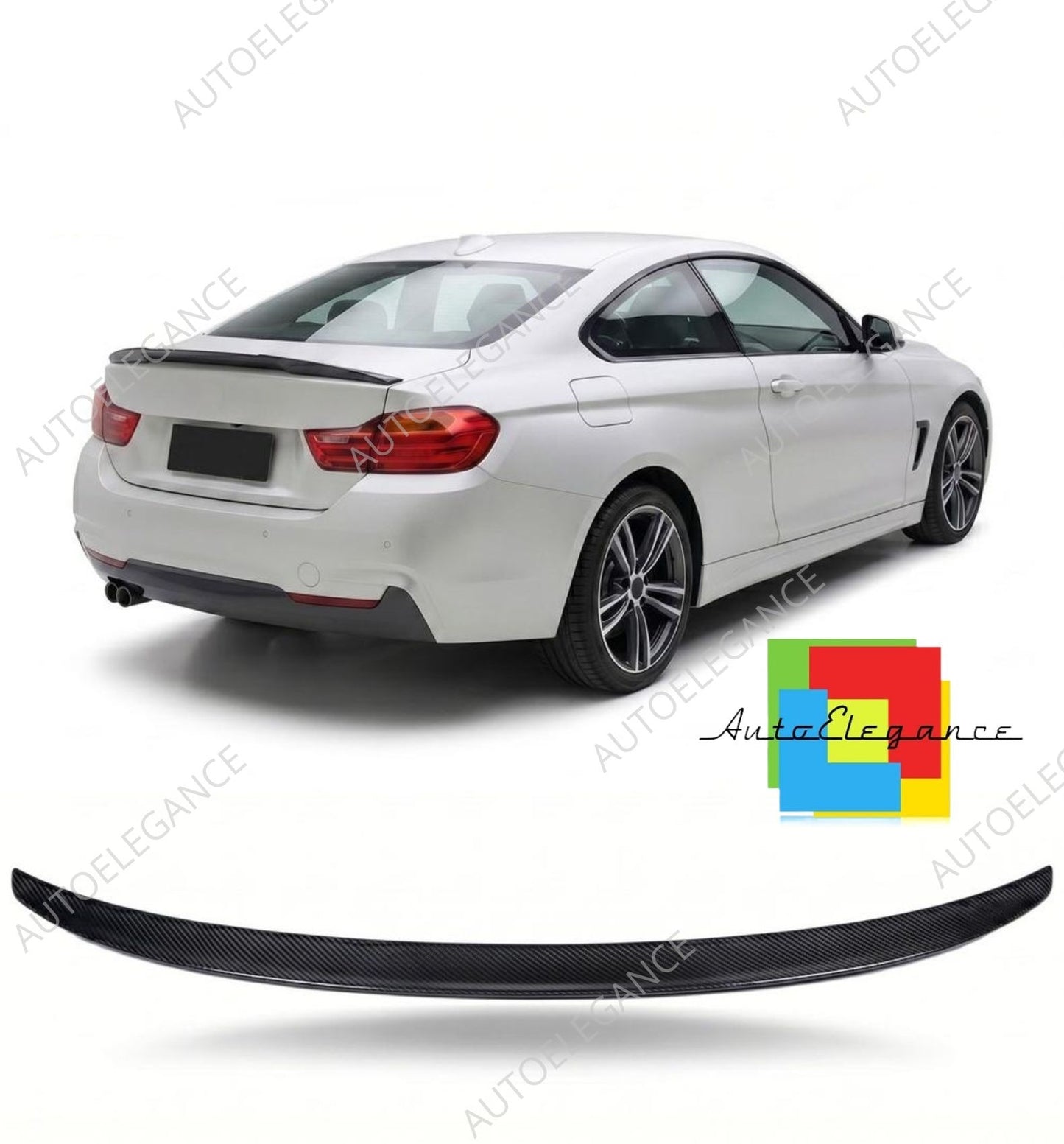 👉Spoiler posteriore sportivo per bagagliaio in look carbonio BMW 4 F32 13-20👈