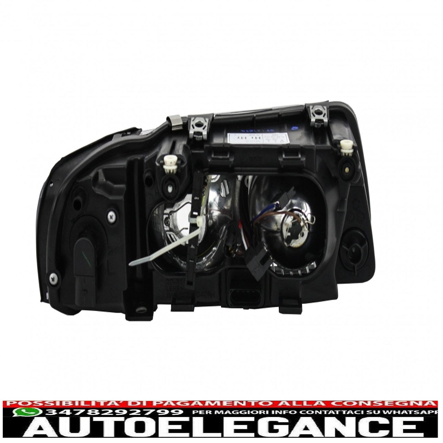 adatto per audi a3 8l (2000-2003) ricambio faro lato sinistro fondo cromato 8l00941003k 8l0941003af AUTOELEGANCERICAMBI