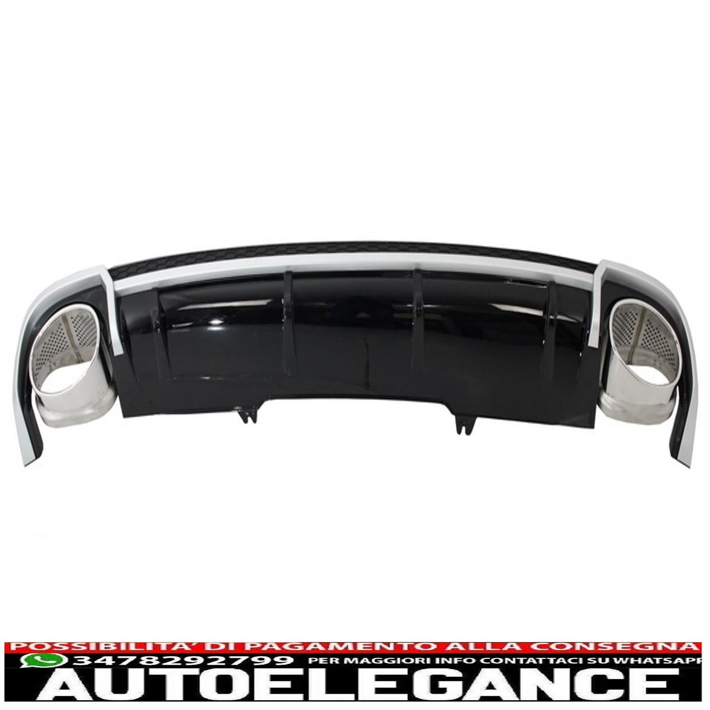 Punte di scarico del diffusore della mantovana del paraurti posteriore adatte per audi a4 b9 8w (2016-2018) berlina avant rs4 design