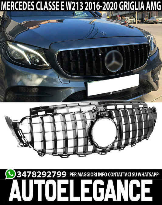 MERCEDES E-CLASS W213 S213 2016+ AMG FRONT GRILLE BLACK PANAMERICA