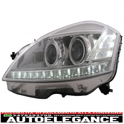 led headlights suitable for mercedes s class w221 (2005-2009) restyling look left 