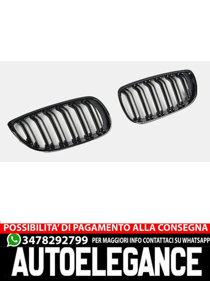 RADIATOR GRILLE SUITABLE FOR BMW E92 E93 06-10 DOUBLE BAR GLOSSY BLACK 