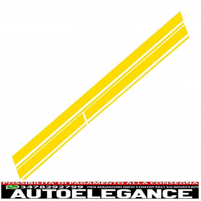 set of side and top stickers for bonnet, roof and tailgate, matt yellow, suitable for Mercedes CLA W117 C117 X117 (13-16) W176 (12-18) A45 design edition 1 