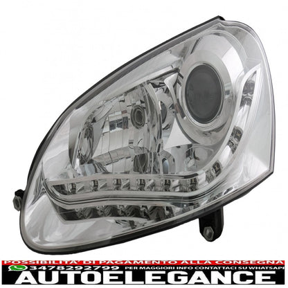 Xenon headlights suitable for vw golf 5 v jetta iii (2003-2009) chrome right hand drive 