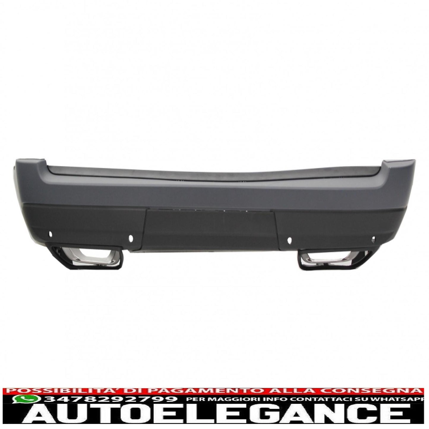 rear bumper with exhaust tips suitable for range rover vogue iv l405 (2013-2017) facelift update 2018+ svo design 